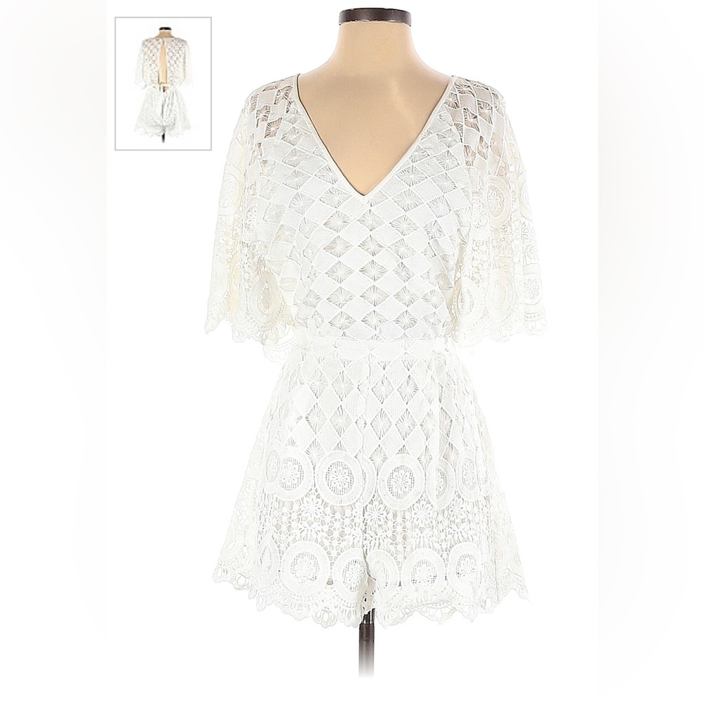 Red Carter large lace romper